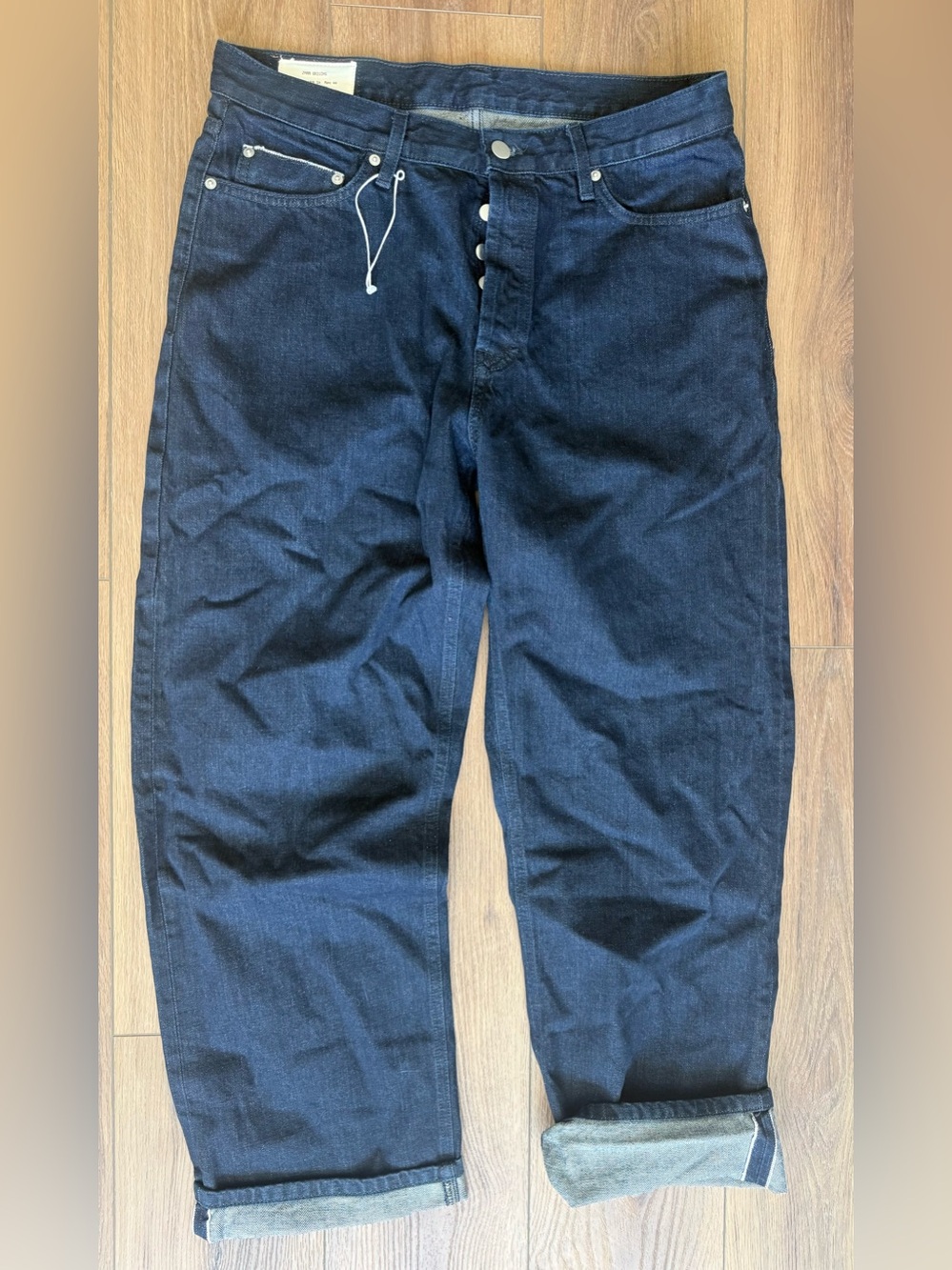 Zara Origins Men's Blue Dark Wash Straight Leg Denim Jeans Sz 34x30